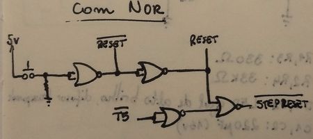 Reset circuit using NOR gates