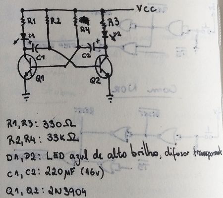 Astable cube circuit schematics