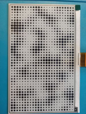 Perlin noise texture with halftone dithering.