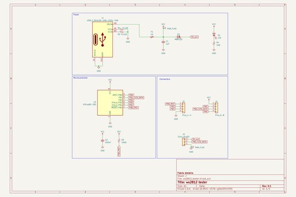 Schematics for the ws2812 tester